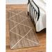 Avgari Creation Eco Friendly Beige & White Hand Braided Rectangle Living Room Office Area Rug Rag Rug Modern Carpet 2x12 Sq Feet