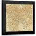 Fiore Lorenzo 20x20 Black Modern Framed Museum Art Print Titled - Mapa di Roma 1898