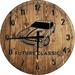 Large Wood Wall Clock 24 Inch Round Garage Wall Art Future Classic muscle car Clocks for Garage Round Small Battery Operated