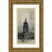 Frank Myers Boggs 14x24 Gold Ornate Framed and Double Matted Museum Art Print Titled - The Saint-Germain-Des-Pres Church (1900)