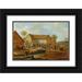 Antoon Overlaet 14x11 Black Ornate Wood Framed Double Matted Museum Art Print Titled: A Peasant Dance Outside a Farmhouse