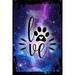 Galaxy Inspirational Wall Art Love Pawprint Animal Lover Cute Puppy Kitty Dog Prints Pets Metal Wall Art Decor Funny Gift
