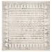 SAFAVIEH Tulum Flint Distressed Southwestern Area Rug 8 x 8 Square Ivory/Grey