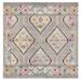 SAFAVIEH Madison Dayna Trellis Bordered Area Rug Grey/Beige 6 7 x 6 7 Square