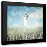 Villa Mlli 15x15 Black Modern Framed Museum Art Print Titled - Light House On The Hill