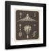 Martin Gerlach 14x18 Black Modern Framed Museum Art Print Titled - Seven Designs for Jewelry Including Large Pearl and Diamond Brooch. (1872 - 1873)