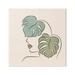 Stupell Industries Abstract Woman Face Monstera Plant Leaf Doodle Graphic Art Gallery Wrapped Canvas Print Wall Art Design by JJ Design House LLC