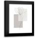 Ratcliffe Tiffany 14x18 Black Modern Framed Museum Art Print Titled - Geometric Flower No.1