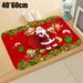 Shakub 3D Christmas Xmas Floor Mat Santa Elk Kitchen Non-Slip Hallway Door Home Decor