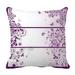 ABPHQTO Set Of Horizontal Violet Floral Greeting Banners Pillow Case Pillow Cover Pillow Protector Two Sides For Couch Bed 18x18 Inch