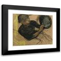 Edgar Degas 14x12 Black Modern Framed Museum Art Print Titled - In the Modist (Modist Filling a Hat)