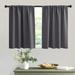 RYB HOME Short Curtains Gray Half Window Curtains for Bedroom Privacy Curtain Energy Saving Curtain Tiers for Bathroom Shades Wide 42 x Long 36 inches per Panel Grey Set of 2 42 x 36 in Grey