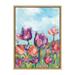 Kate and Laurel Sylvie Spring Framed Canvas Wall Art by Rachel Christopoulos 18x24 Natural Decorative Springtime Floral Art for Wall