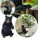 PhoneSoap Black Bear Figurine Bear Home Garden Decor Bear Statue Rustic Potted Decoration Black
