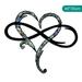 Pcapzz Infinity Heart Metal Wall Decor Unique Infinity Heart Wall Decor Love Sign Plaque Art Geometric Wall Decor Set For Home Indoor Outdoor