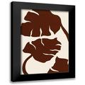 Artographie Studio 14x18 Black Modern Framed Museum Art Print Titled - Monstera Canvas Brown