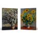 Smile Art Design Asters Bouquet of Sunflowers Claude Monet 2 Piece Set Canvas Wall Art Canvas Print Famous Art Painting Reproduction Oil Paint Modern Home Decor Ready to Hang Made in USA (40x30)x2