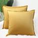 PiccoCasa 2Pcs 18 x18 Decorative Velvet Throw Pillow Covers Soft Square Cushion Covers for Sofa Couch Bedroom Gold