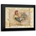 Poloson Kimberly 14x12 Black Modern Framed Museum Art Print Titled - Rustic Farmhouse Rooster II