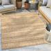 Well Woven Fallon Arwen Modern Tribal Brown 5 3 x 7 3 Hi-Lo Indoor/Outdoor Area Rug