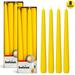 BOLSIUS 8 Tall Yellow Taper Candles -10 Inch Unscented Dinner Candle Set - Premium European Quality - Paraffin Wax with 100 % Cotton Wicks Summer Candles Smokeless Dripless Home Decor Candlesticks