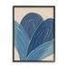 Stupell Industries Casual Abstract Blue Botanical Petals Glam Detail Graphic Art Black Framed Art Print Wall Art Design by Judson Lee