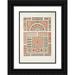 Ã‰mile Prisse d Avennes 11x14 Black Ornate Wood Framed Double Matted Museum Art Print Titled: Assembly of Mosaics Fragments of Various Coverings and Pavements (From 15th to 18th Century