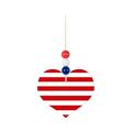 Trayknick Wood Ornament Festive Ornamental Star/Heart Shape Patriotic Independence Day Wood Hanging Decoration Home Supplies