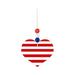 Trayknick Wood Ornament Festive Ornamental Star/Heart Shape Patriotic Independence Day Wood Hanging Decoration Home Supplies