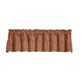 Park Designs Red Sturbridge Plaid Ruffle Valance 72