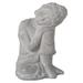 Urban Cement Resting Head Buddha Figurine Washed Concrete Finish Gray