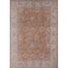 Ahgly Company Indoor Rectangle Mid-Century Modern Khaki Rose Pink Oriental Area Rugs 5 x 7