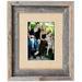 Rustic Signature 11 x 14 Weathered Gray Reclaimed Wood Picture Frame (Burlap Mat for a 8 x 10 Photo)