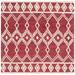 SAFAVIEH Abstract Torrey Geometric Area Rug Red/Ivory 6 x 6 Square