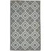 Brown Wool / Silk Rug 3X5 Modern Dhurrie Moroccan Geometric Room Size Carpet