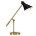 UrbanPro Mid-Century Two-Tone Table Lamp in Brass and Black