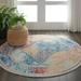 Nourison Global Vintage Distressed Ivory/Multicolor 4 x ROUND Area Rug (4 Round)