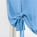 CUH Thermal Insulated Blackout Curtain - Bathroom Roman Curtain Sky Blue Tie Up Shade for Small Window Girls Room Window Valance Balloon Blind Rod Pocket 1-Panel (30 x 54 Inches Long)