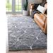 Unique Loom Fractured Rabat Shag Rug Gray/Ivory 7 10 x 10 Rectangle Trellis Contemporary Perfect For Living Room Bed Room Dining Room Office