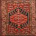 Ahgly Company Indoor Square Traditional Red Persian Area Rugs 8 Square