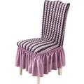 Dtydtpe Chair Cushions Bubble Plaid Stretch Dining Chair Covers Slipcovers Thick with Chair Cover Skirt