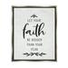 Stupell Industries Faith Over Fear Rustic Birch Pattern Botanical Motif Graphic Art Luster Gray Floating Framed Canvas Print Wall Art Design by Lettered and Lined