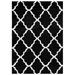 SAFAVIEH Tahoe Gerald Quatrefoil Shag Area Rug 5 x 7 Black/White