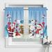 Yipa Xmas Rod Pocket Window Valance Christmas Short Window Curtain Kitchen Cafe Tier Slot Top Window Drapes Style-L 2pc-Tier Curtain:W:27 xL:45