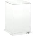 Plymor Clear Acrylic Display Case with Clear Base 4 W x 4 D x 6 H
