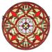 Design Toscano Baroque Floral Medallion Tiffany-Style Stained Glass Window