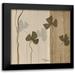 Umang 20x20 Black Modern Framed Museum Art Print Titled - Dancing Leaves 1