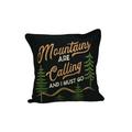 Painted Bear Lodge Decorative Throw Pillow by Donna Sharp - The Mountains are Calling and I Must Go Design - Square