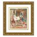 Sir John Tenniel 12x14 Gold Ornate Wood Frame and Double Matted Museum Art Print Titled - An Invitation from the Queen to Play Croquet (1911)