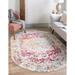 Unique Loom Medallion Richmond Rug Light Multi/Black 7 10 x 10 Oval Medallion Traditional Perfect For Dining Room Bed Room Kids Room Play Room